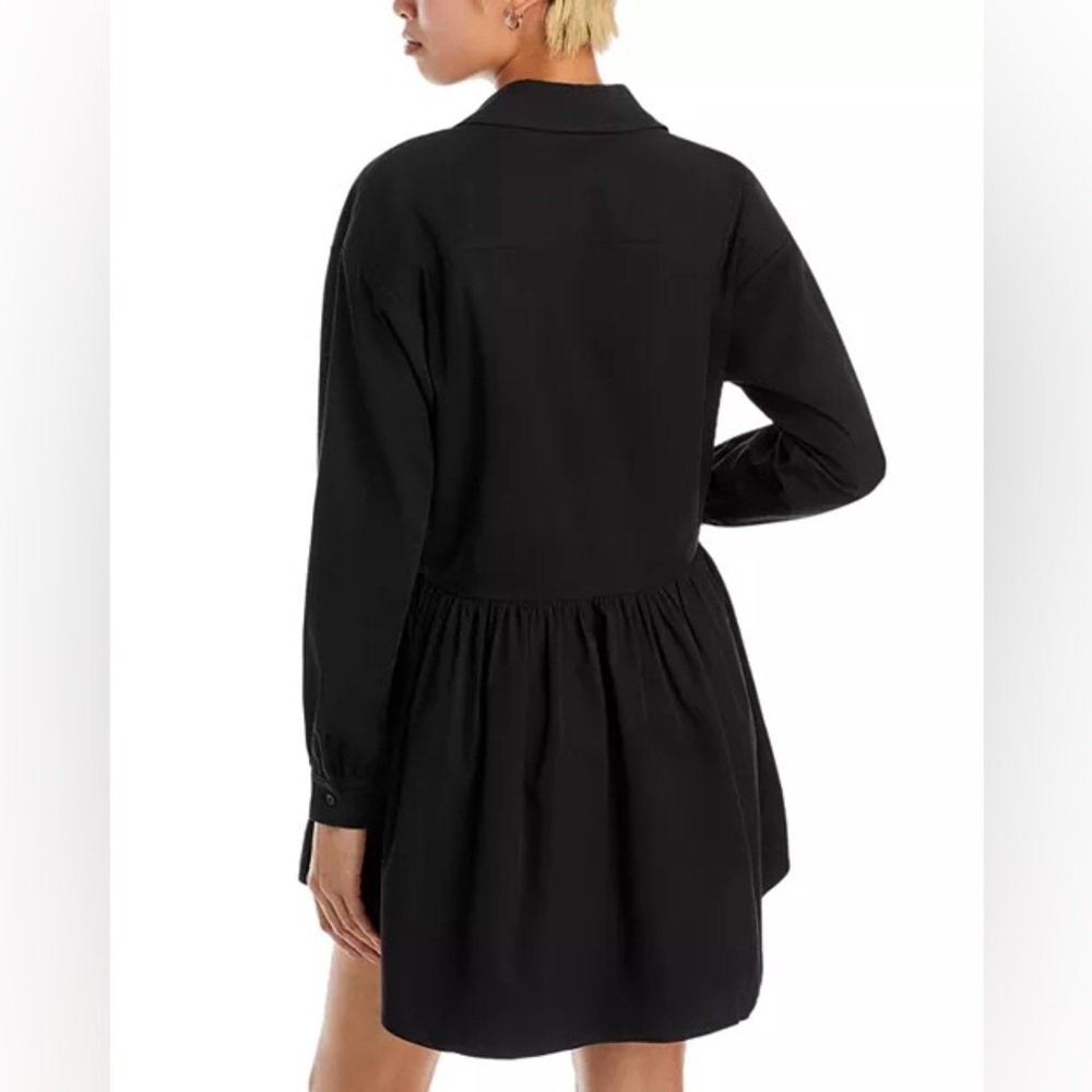 WAYF black Georgia Mini button down Shirt Dress - Picture 3 of 7